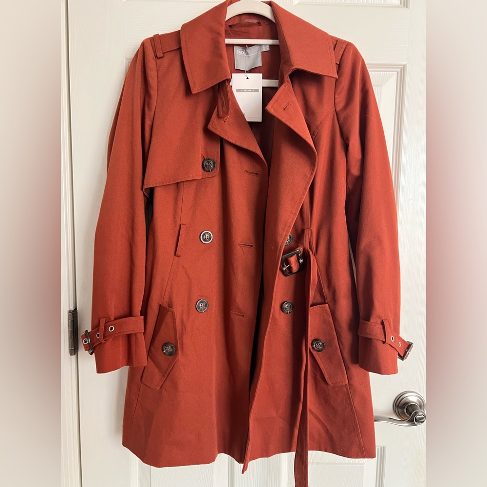 NWT ASOS DESIGN Classic PetiteTrench Coat- Rust
